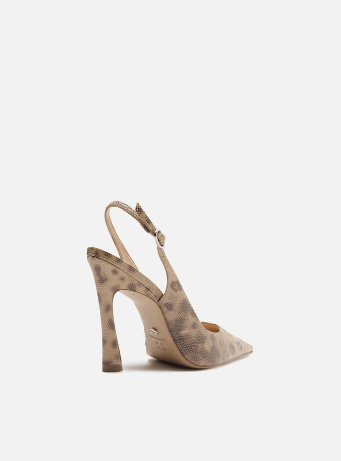 Scarpin Animal Print Salto Alto Slingback Esther