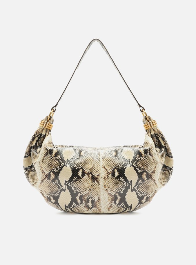 Bolsa Hobo Snake Grande Metais