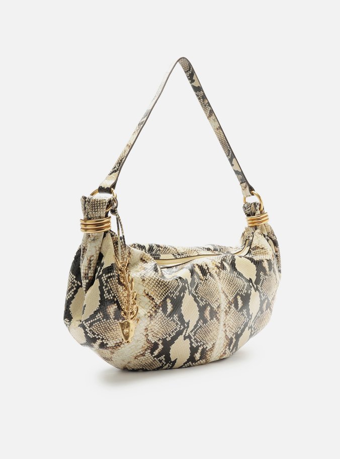 Bolsa Hobo Snake Grande Metais