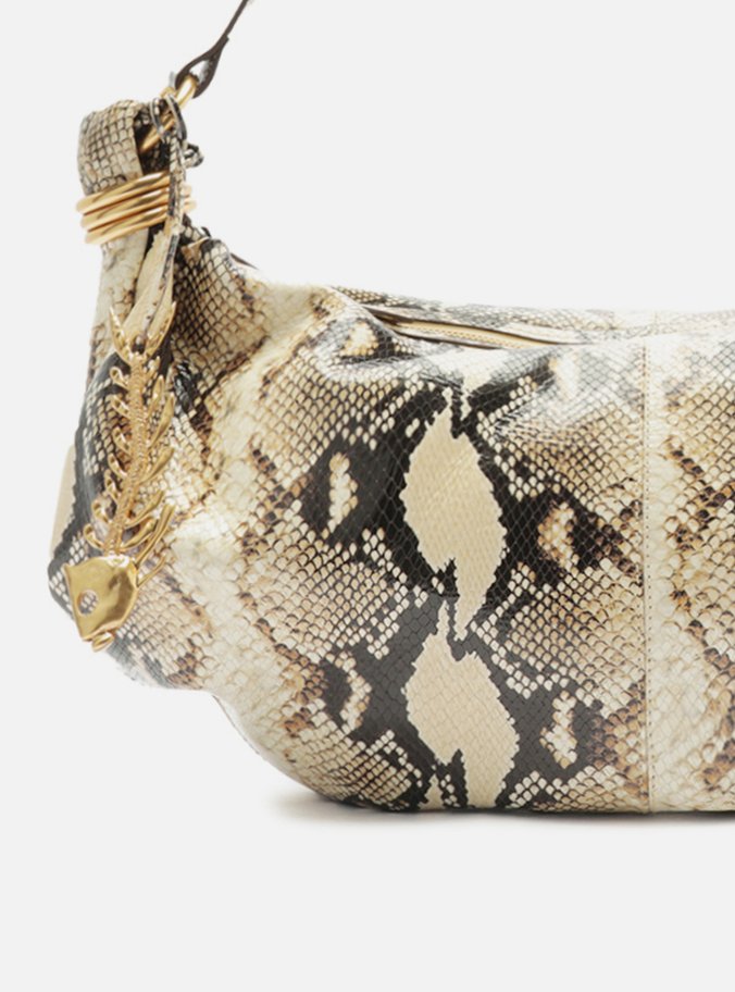 Bolsa Hobo Snake Grande Metais